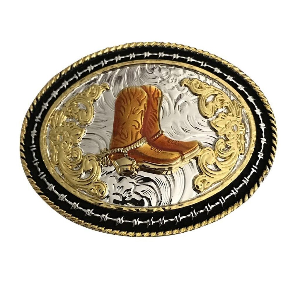 2396 ’s Celtic Dual Color Gold Plated Belt Buckle, European and American
